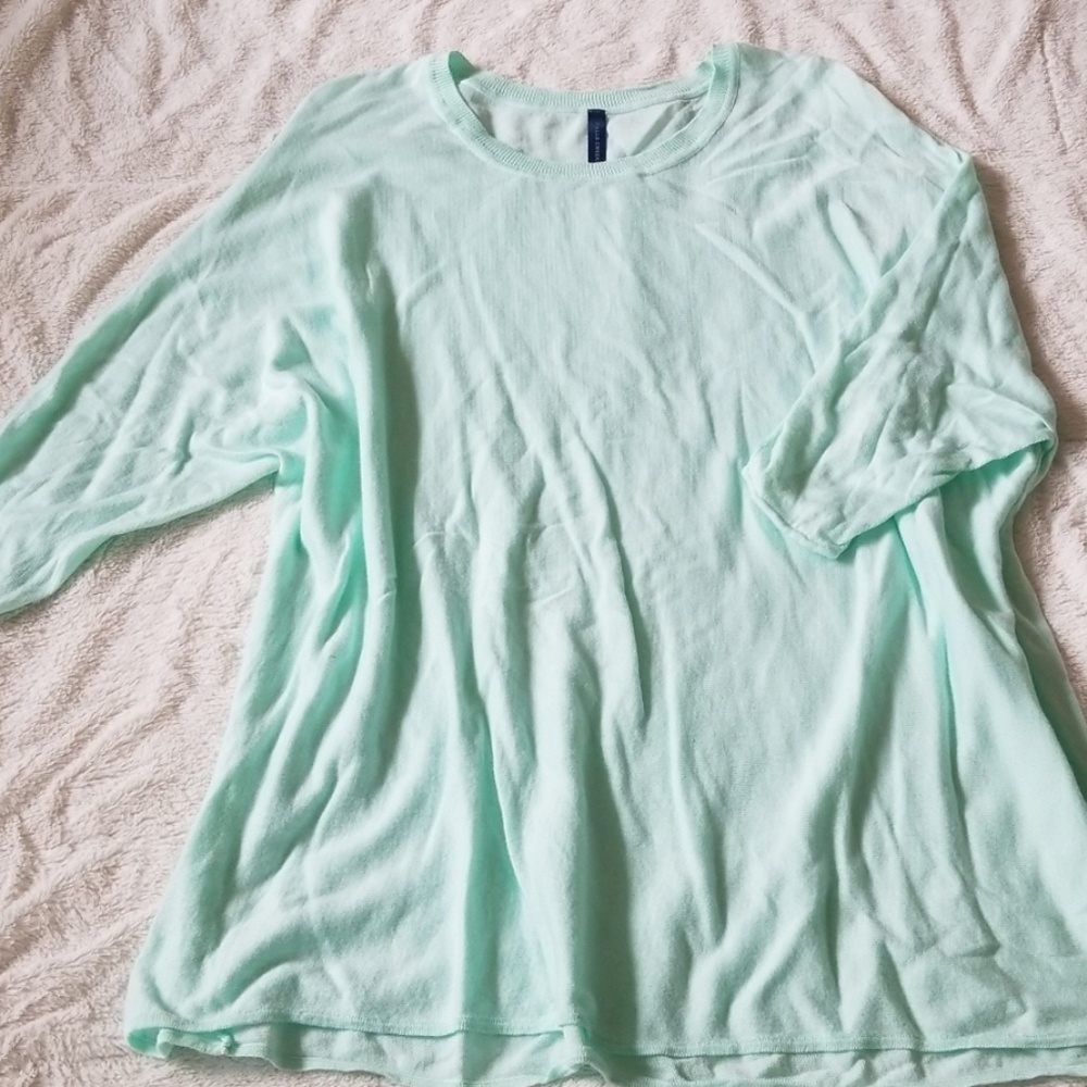 Mint short sleeve sweater